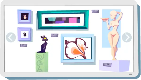 Bild virtuelle Kunstgalerie