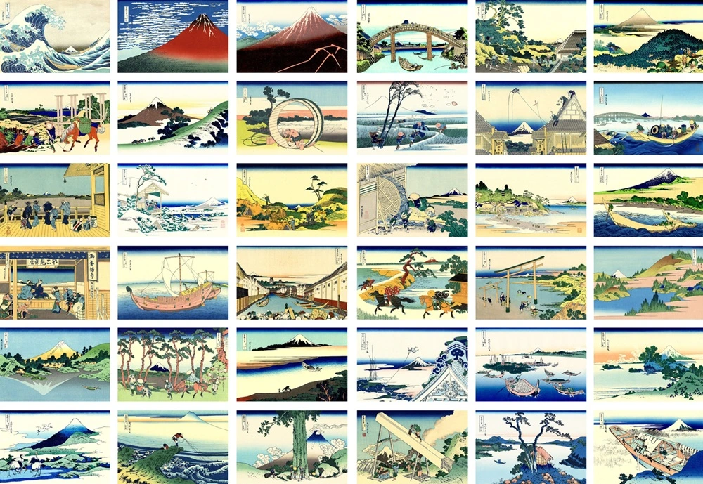 36 Ansichten des Berges Fuji