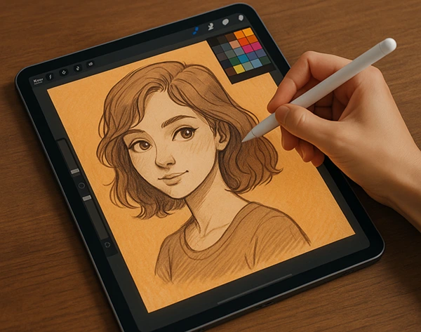 Zeichnen mit Tablet und Software